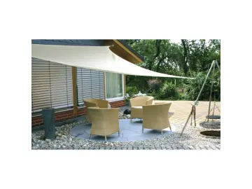 Sonnensegel 5 x 5 x 5 m beige