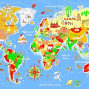 Spielteppich Welt 140 x 200 cm